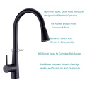 China Matte Black One-Handle Haut Arc Ful Down Kitchen Robinet avec pulvérisateur, avec un boost de puissance et un réflexe